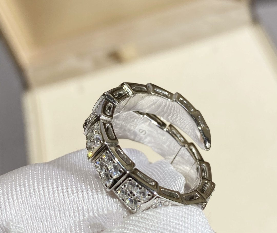 [Moco]SERPENTI-RING AUS SILBER MIT DIAMANT GEPABT