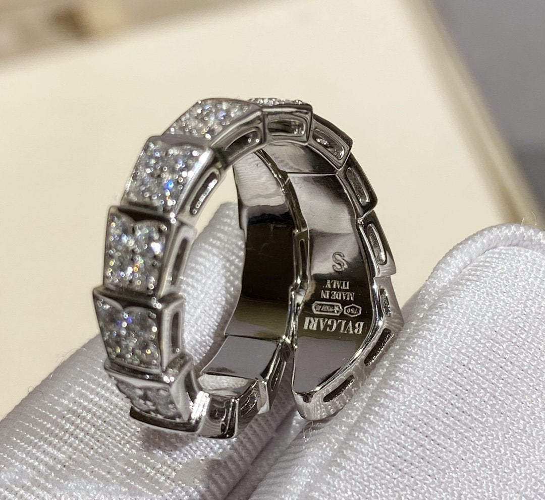 [Moco]SERPENTI-RING AUS SILBER MIT DIAMANT GEPABT