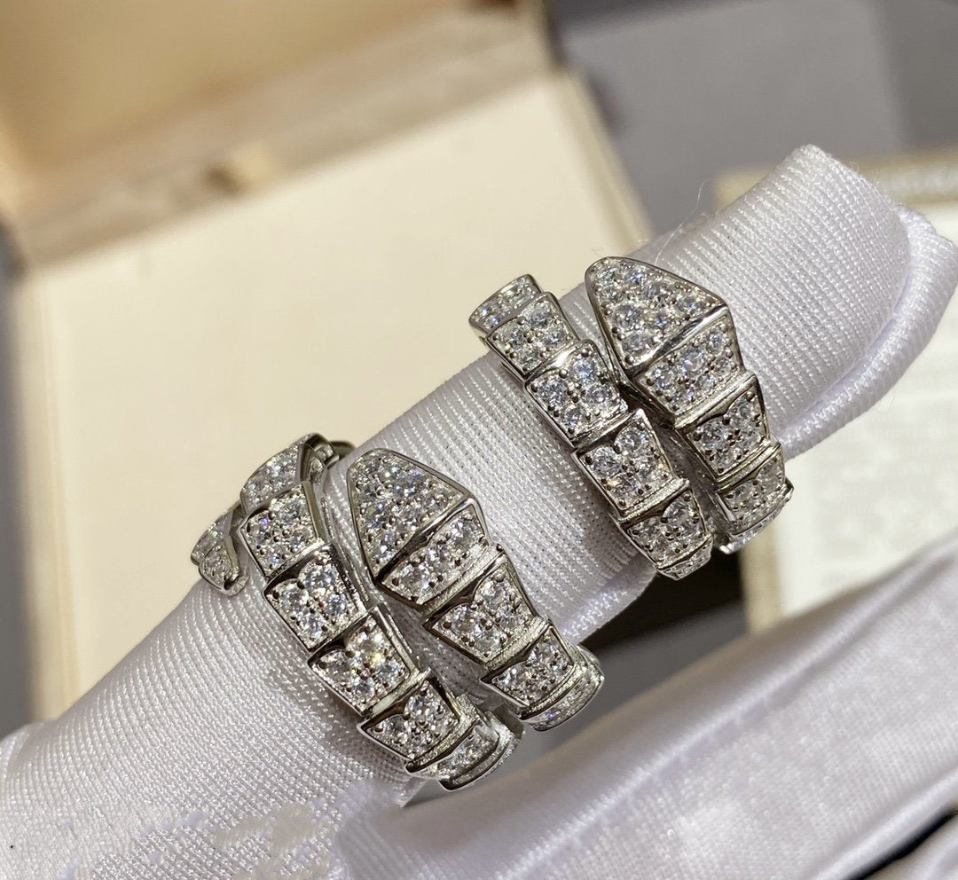 [Moco]SERPENTI-RING AUS SILBER MIT DIAMANT GEPABT