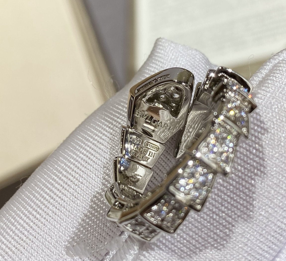 [Moco]SERPENTI GROSSER RING SILBER MIT DIAMANTEN