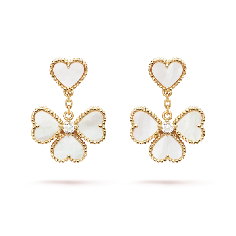 [Moco]CLOVER SWEET WHITE MOP EARRINGS