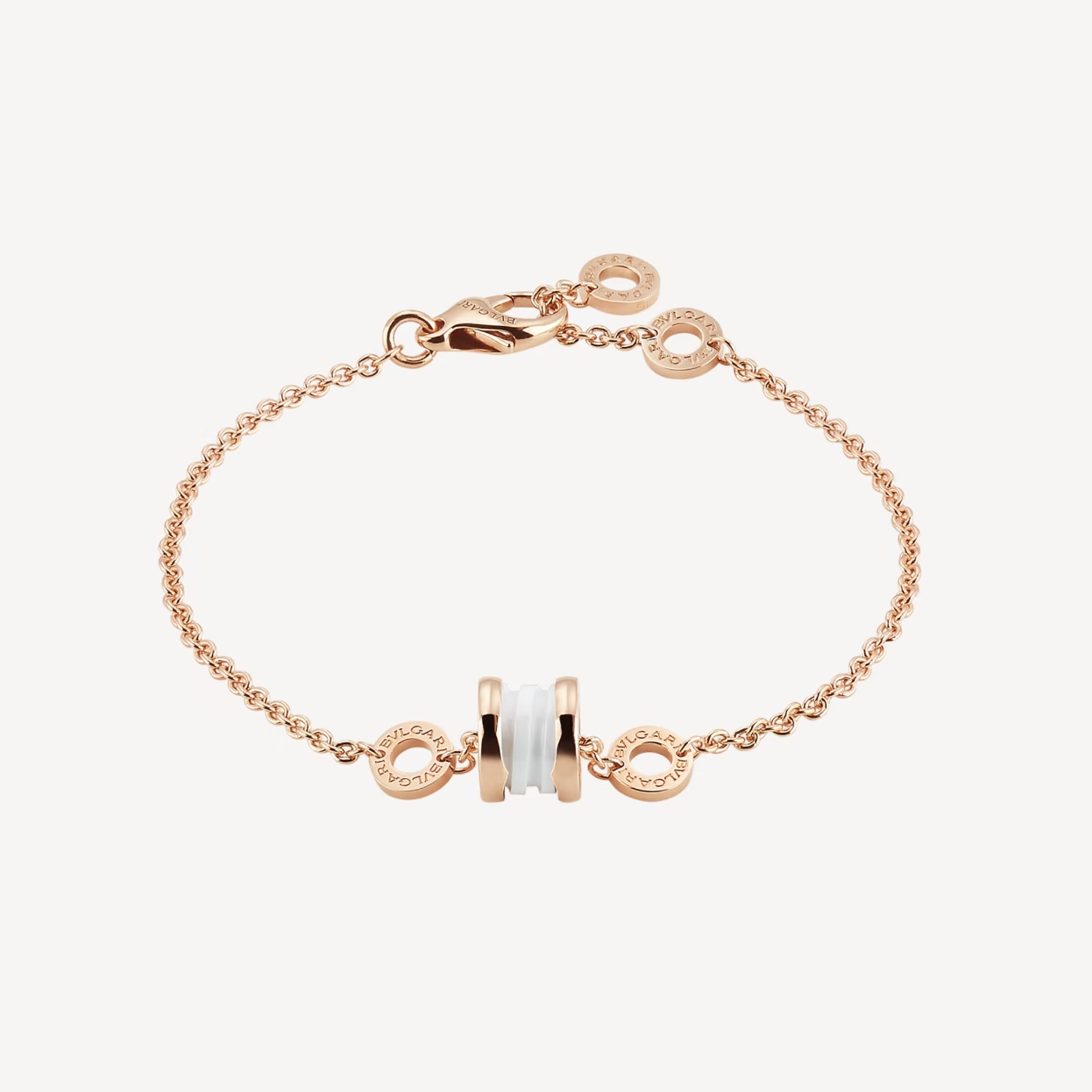 [Moco]ZERO 1 SOFT PINK GOLD AND WHITE CERAMIC BRACELET