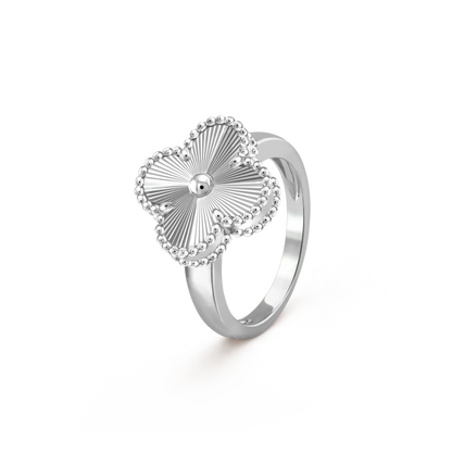 [Moco]Silberring mit Kleeblatt