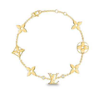 [Moco]STAR AND SUN 7 MOTIFS GOLD BRACELET