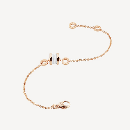 [Moco]ZERO 1 SOFT PINK GOLD AND WHITE CERAMIC BRACELET