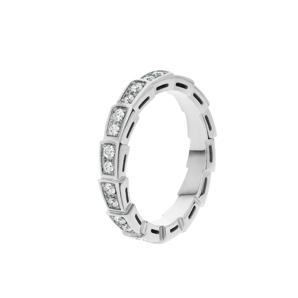 [Moco]SERPENTI RING SILBER DIAMANT GEPAPERT 3MM