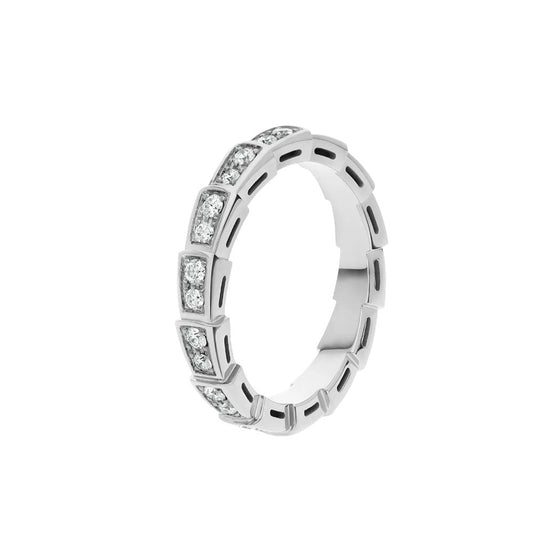 [Moco]SERPENTI RING SILBER DIAMANT GEPAPERT 3MM