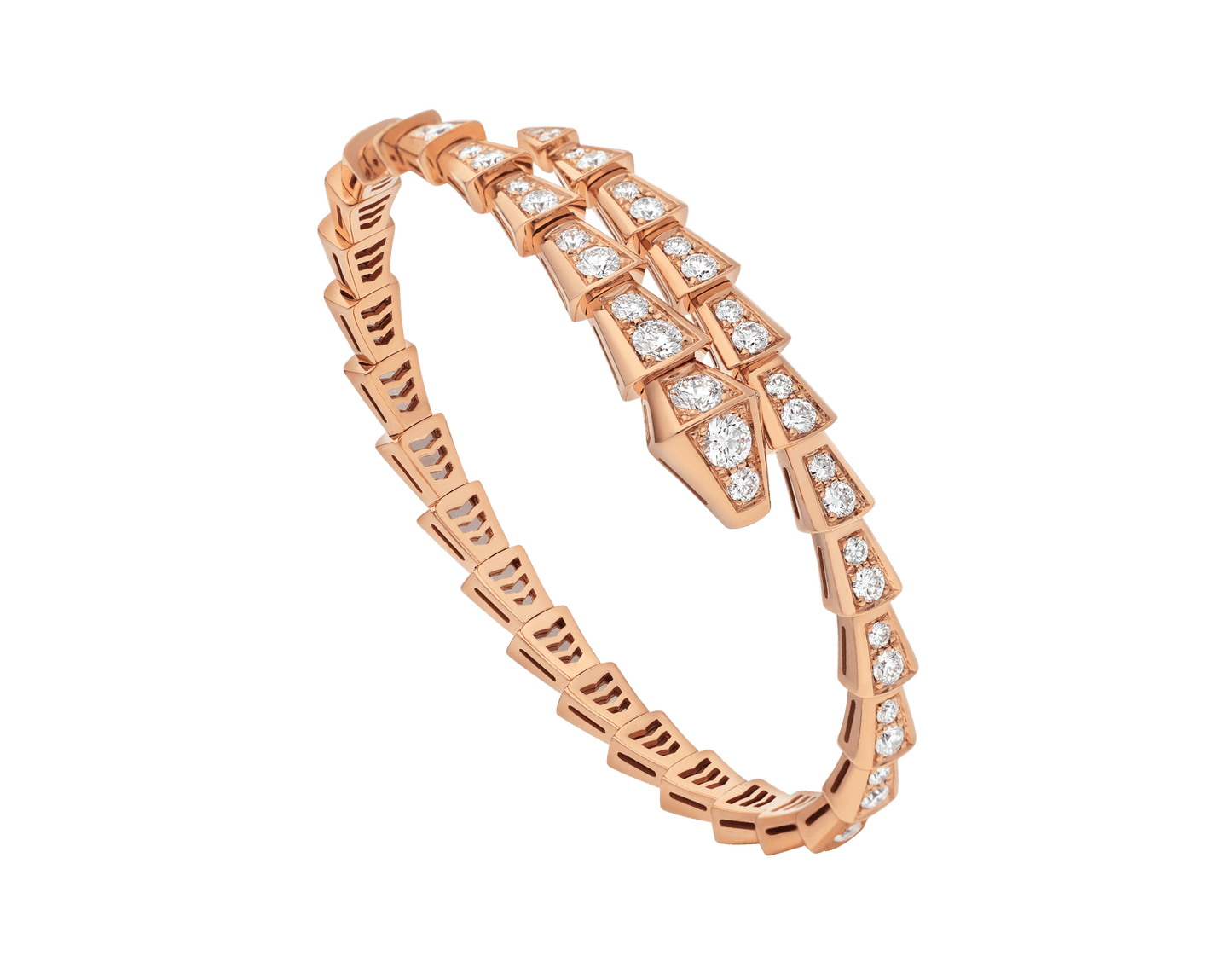 [Moco]SERPENTI ARMBAND 6,8MM ROSGOLD DIAMANT 