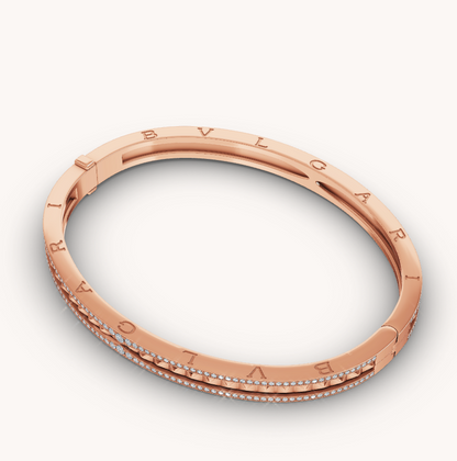 [Moco]ZERO 1 SPIRAL-ARMBAND AUS ROTGOLD MIT DIAMANTEN