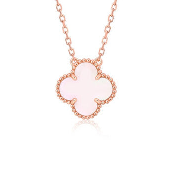 [Moco]CLOVER 15MM PINK MOTHER-OF-PEARL SINGLE FLOWER NECKLACE