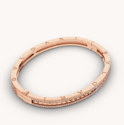 [Moco]ZERO 1 SPIRAL-ARMBAND AUS ROTGOLD MIT DIAMANTEN