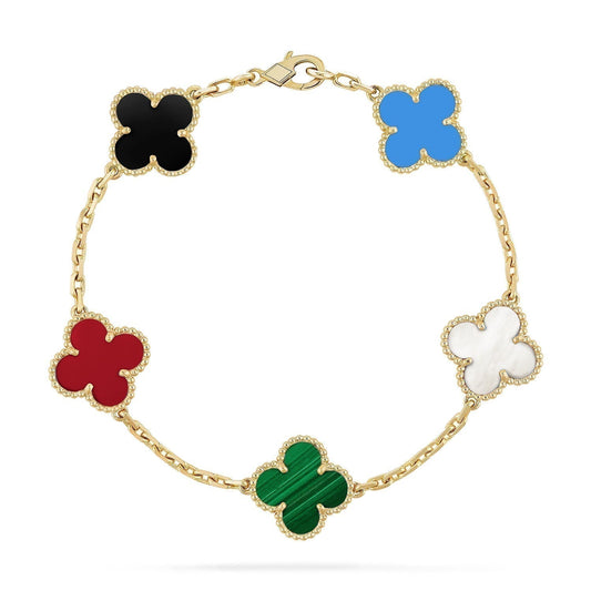 [Moco]CLOVER 5 MOTIFS MULTICOLOR  BRACELET