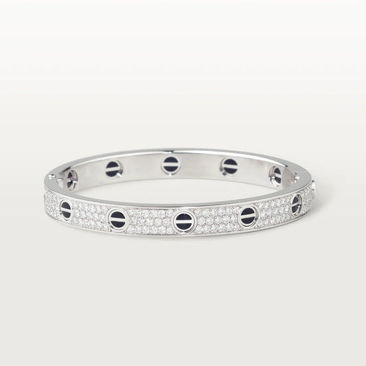 [Moco]LOVE ARMBAND 6,1 MM DIAMANTBESATZTE KERAMIK 