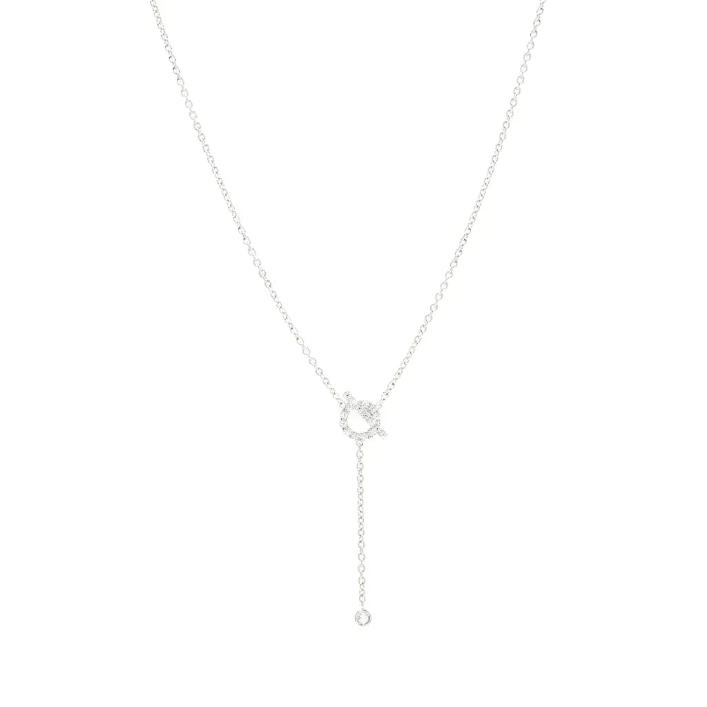 [Moco]FINESSE SILVER DIAMOND NECKLACE