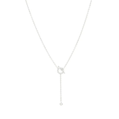 [Moco]FINESSE SILVER DIAMOND NECKLACE