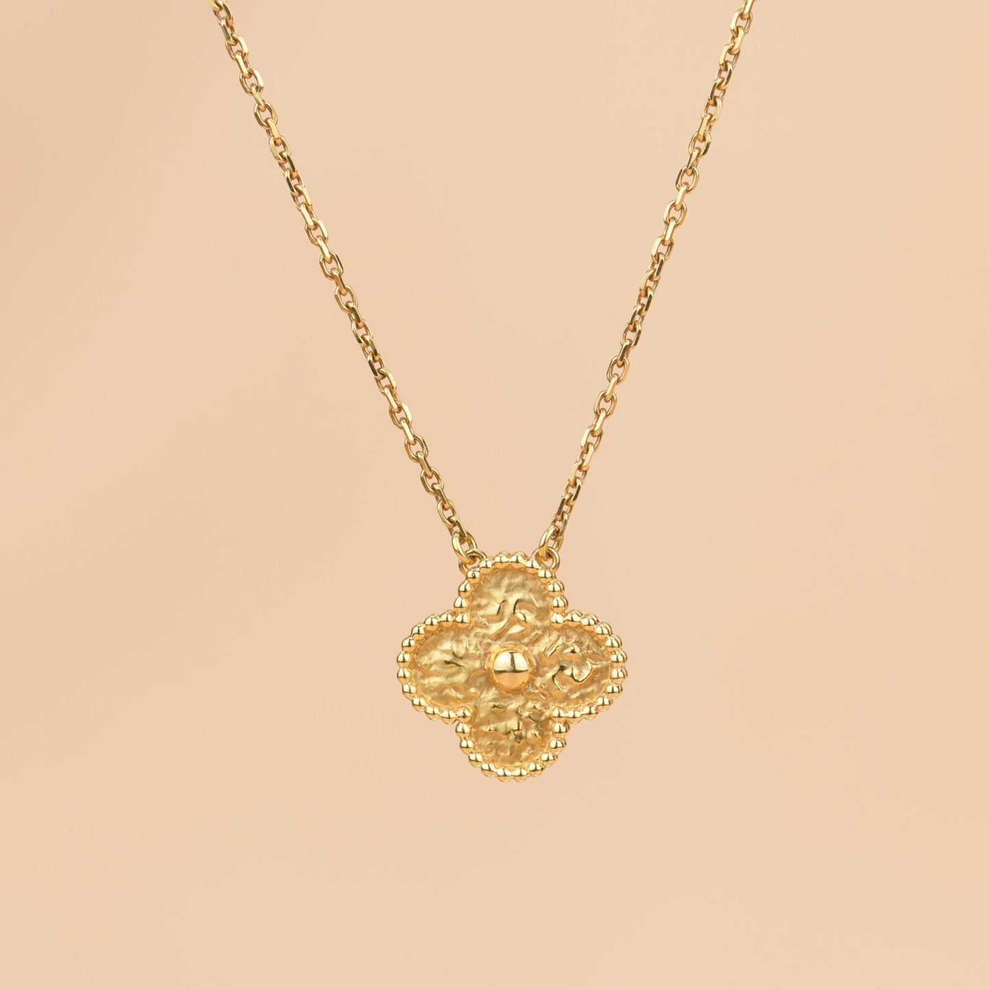 [Moco]CLOVER 15MM  BRONZING NECKLACE