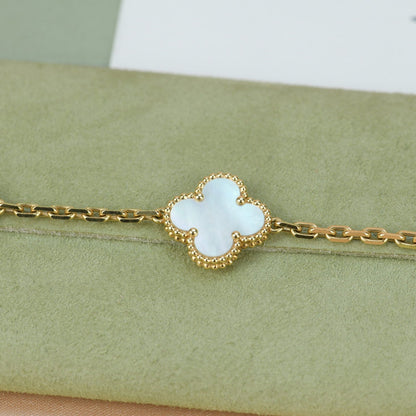 [Moco]CLOVER  5 MOTIF WHITE MOP BRACELET