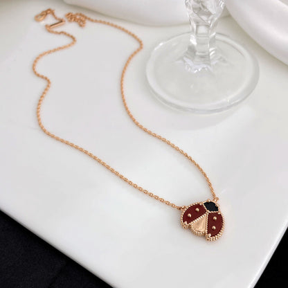 [Moco]LUCKY  CARNELIANS LADYBUG NECKLACE