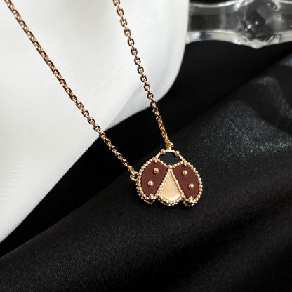 [Moco]LUCKY  CARNELIANS LADYBUG NECKLACE