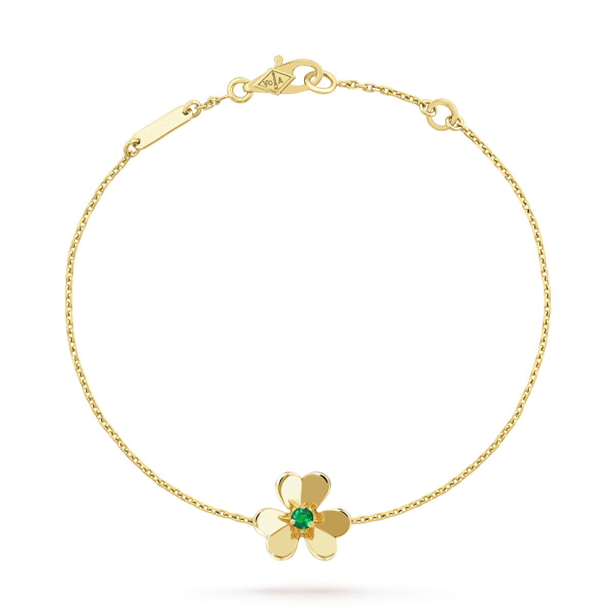 [Moco]FRIVOLE GOLD FLOWER PINK MALACHITE BRACELET