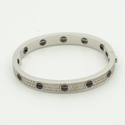 [Moco]LOVE BRACELET 6.1MM DIAMOND-PAVED CERAMIC