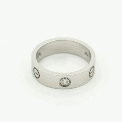 [Moco]LOVE RING 5.5MM 3 DIAMONDS SILVER