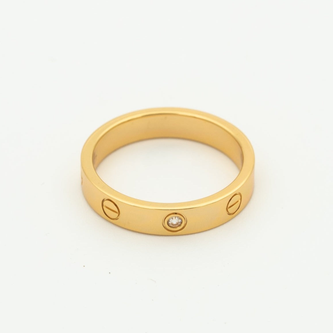 [Moco] LIEBESRING 4MM 1 DIAMANT ROSGOLD