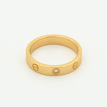 [Moco] LIEBESRING 4MM 1 DIAMANT ROSGOLD