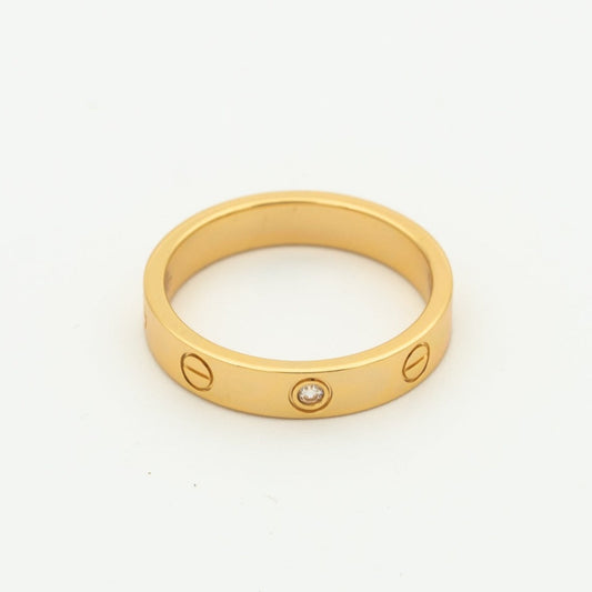 [Moco] LIEBESRING 4MM 1 DIAMANT ROSGOLD