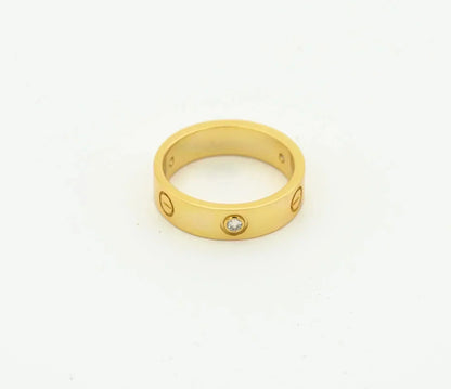 [Moco] LIEBESRING 4MM 1 DIAMANT GOLD