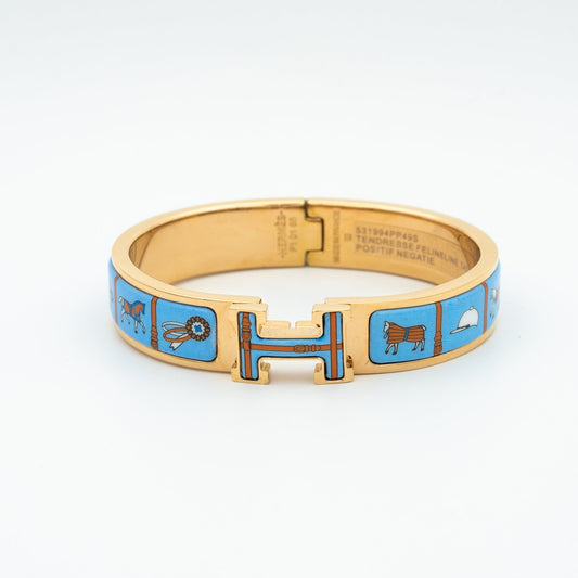 [Moco]H ROSA GOLD ARMBAND BLAU KERAMIK