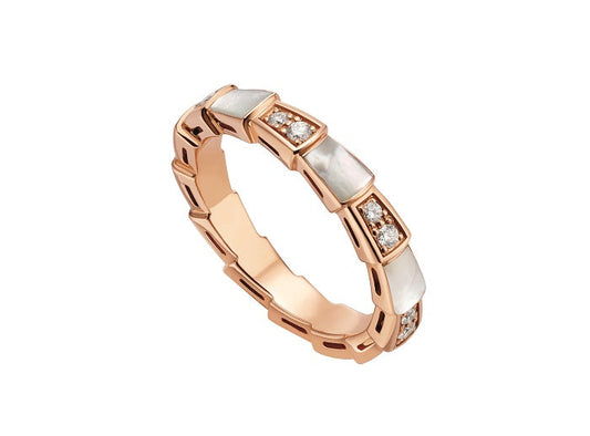 [Moco]SERPENTI RING ROTGOLD DIAMANT MOP 3MM