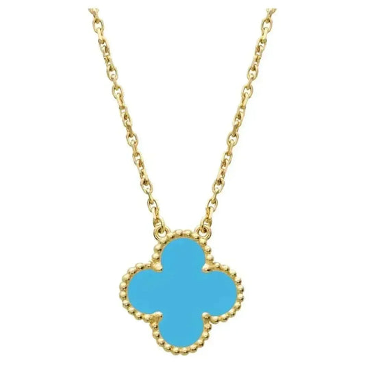 [Moco]CLOVER 15MM VINTAGE TURQUOISE NECKLACE