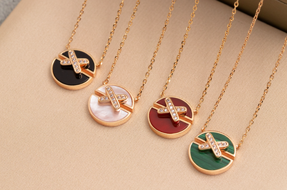 [Moco]JEUX DE PINK GOLD DIAMOND NECKLACE