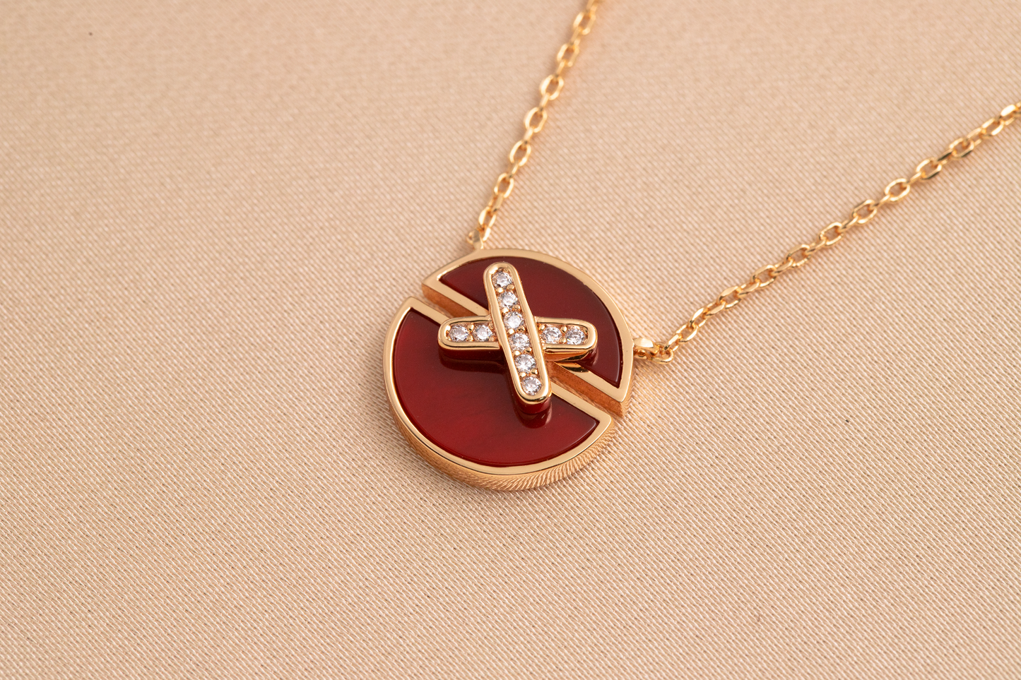 [Moco]JEUX DE PINK GOLD DIAMOND NECKLACE