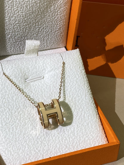 [Moco]HM CLIC YELLOW ENAMEL GOLD NECKLACE