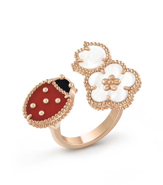 [Moco]LUCKY 3 MOTIF ROSE GOLD RING