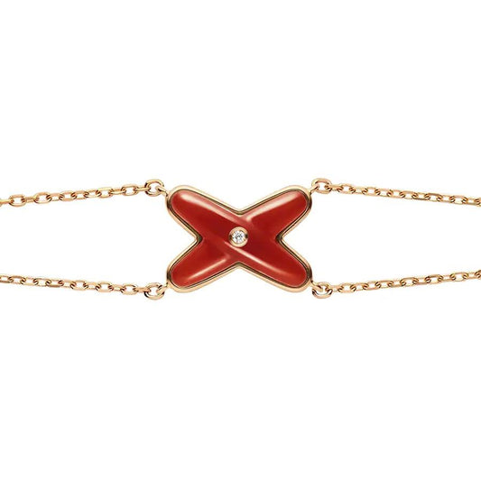 [Moco]JEUX BRACELET CARNELIAN PINK GOLD 1 DIAMOND