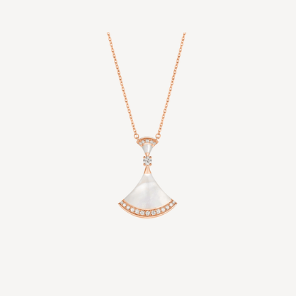 [Moco]DREAM NECKLACE MOP PINK GOLD DIAMOND