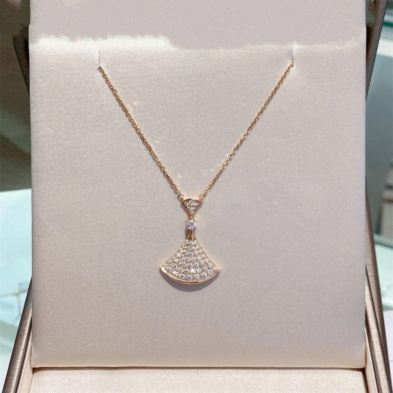 [Moco]DREAM NECKLACE PINK GOLD FULL DIAMOND