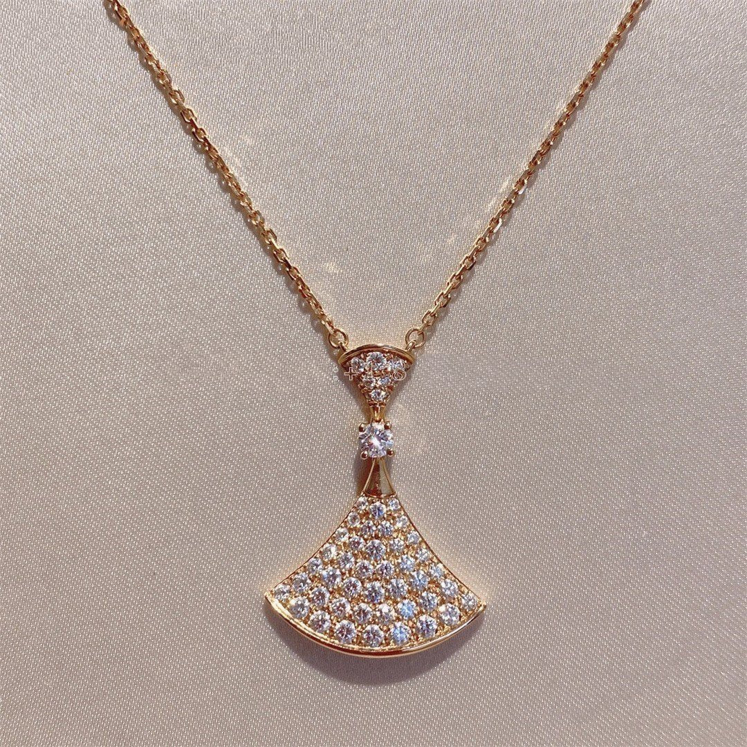 [Moco]DREAM NECKLACE PINK GOLD FULL DIAMOND