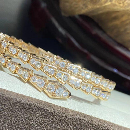 [Moco]SERPENTI BRACELET GOLD DIAMOND DOUBLE ROW