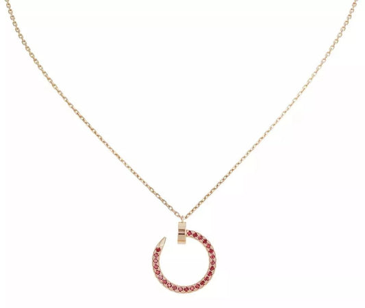 [Moco]JUSTE NECKLACE GOLD RED DIAMONDS