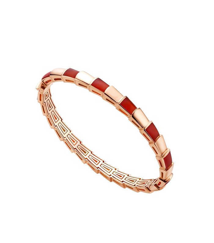 [Moco]SERPENTI-ARMBAND ROSA GOLD RUBELLIT