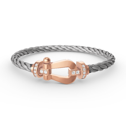 [Moco]FORCE GROSSES HUFEISEN-HALBDIAMANTARMBAND ROSÉGOLD