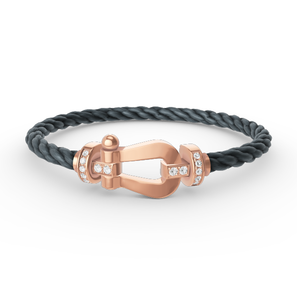 [Moco]FORCE GROSSES HUFEISEN-HALBDIAMANTARMBAND ROSÉGOLD