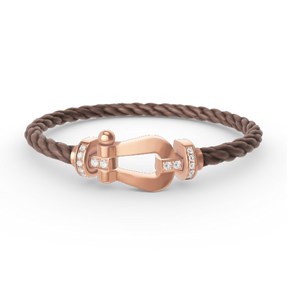 [Moco]FORCE GROSSES HUFEISEN-HALBDIAMANTARMBAND ROSÉGOLD