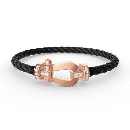 [Moco]FORCE GROSSES HUFEISEN-HALBDIAMANTARMBAND ROSÉGOLD