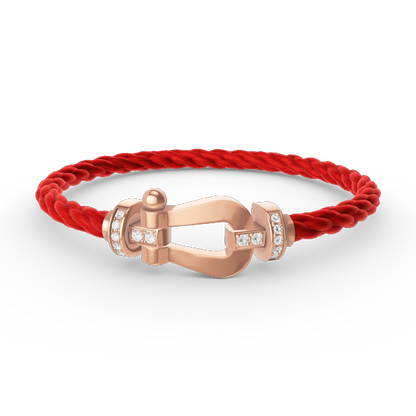 [Moco]FORCE GROSSES HUFEISEN-HALBDIAMANTARMBAND ROSÉGOLD