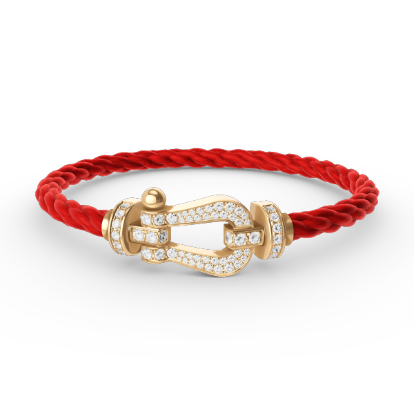 [Moco]FORCE LARGE HORSESHOE FULL DIAMOND BRACELET GOLD